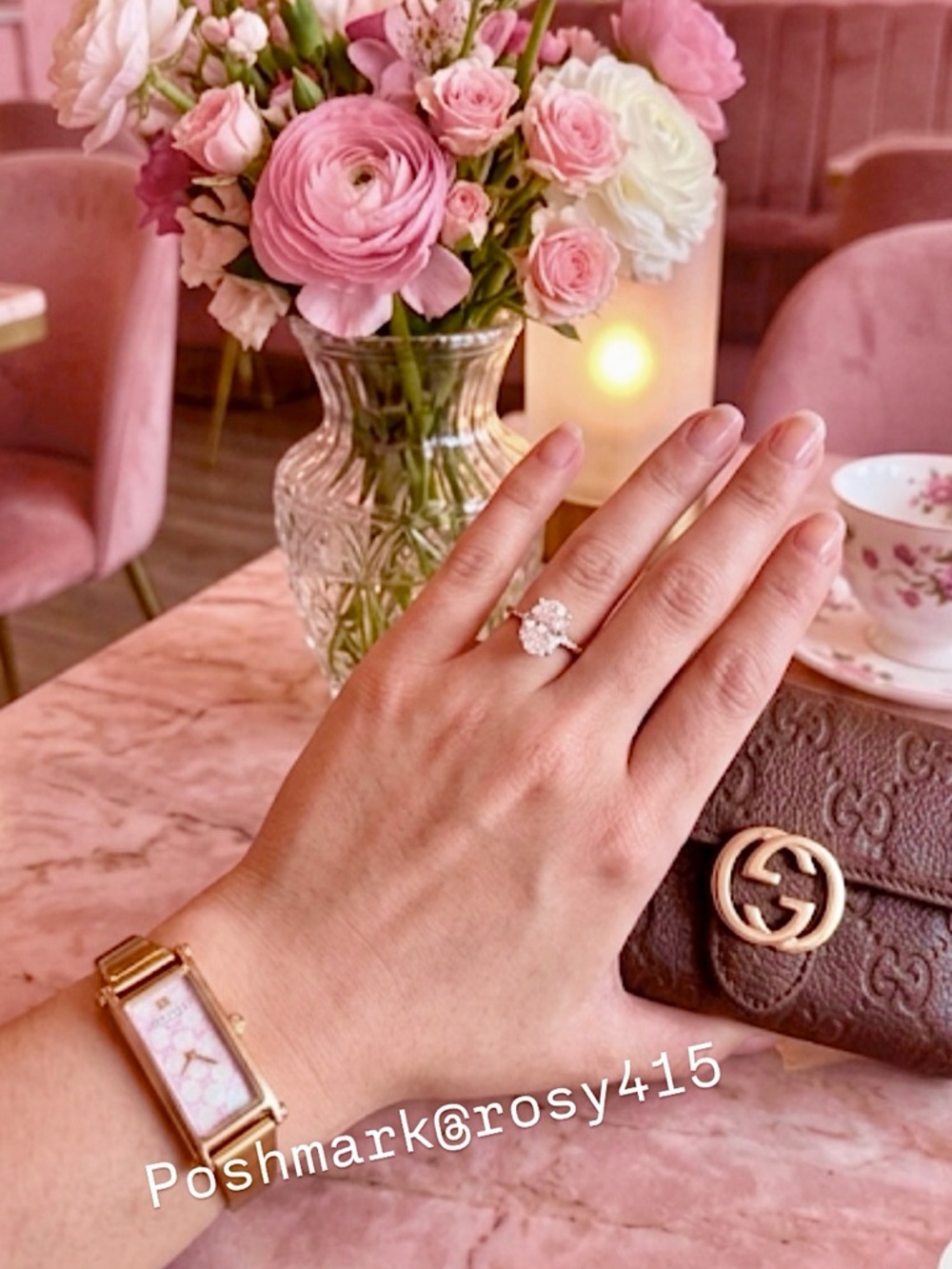 🎀 Pink Gucci Watch Rose Gold vintage designer watch GG watch bracelet watch